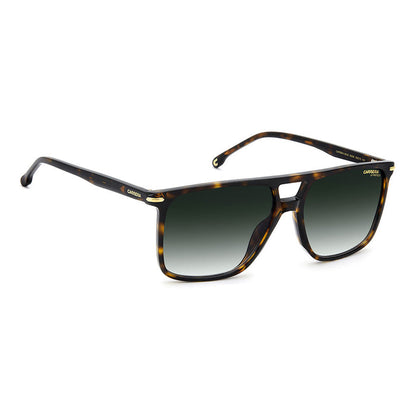 Carrera 366 Rectangular Double Bridge Sunglasses Havana - side view
