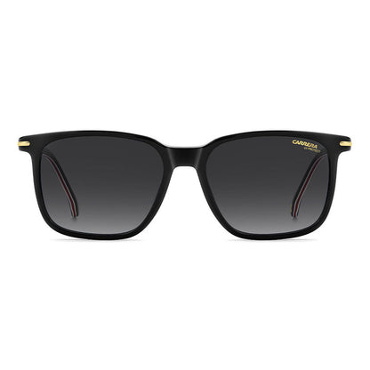 Carrera 367 Rectangular Italian Sunglasses Black Red - front view