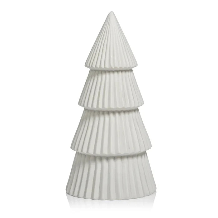 CERAMIC HOLIDAY TREE - MATT WHITE - 10.25 IN