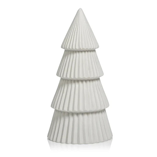 CERAMIC HOLIDAY TREE - MATT WHITE - 10.25 IN