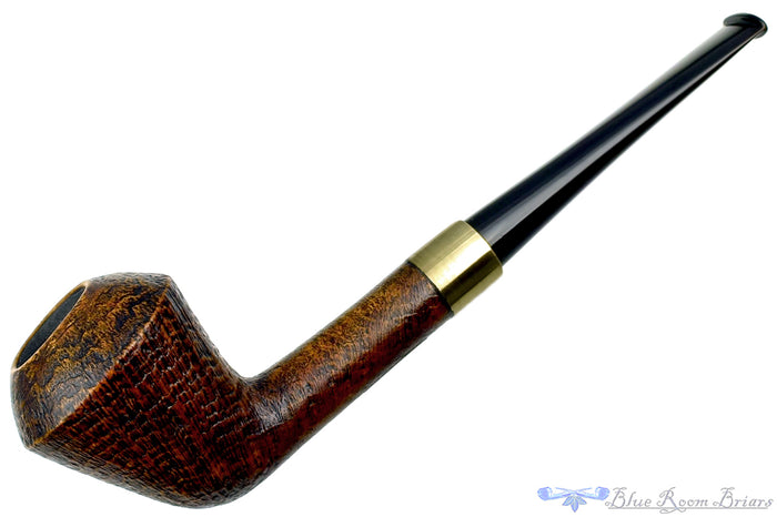 Blue Room Briars is proud to present this Charl Goussard Pipe Ring Blast Rhodesian with Brass