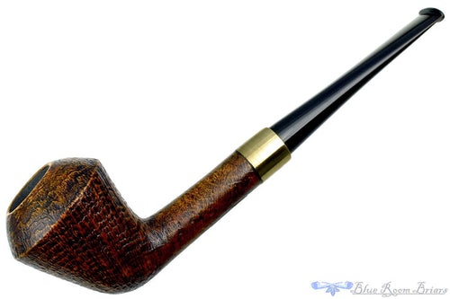 Blue Room Briars is proud to present this Charl Goussard Pipe Ring Blast Rhodesian with Brass