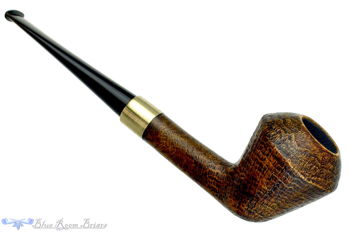 Blue Room Briars is proud to present this Charl Goussard Pipe Ring Blast Rhodesian with Brass