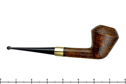 Blue Room Briars is proud to present this Charl Goussard Pipe Ring Blast Rhodesian with Brass