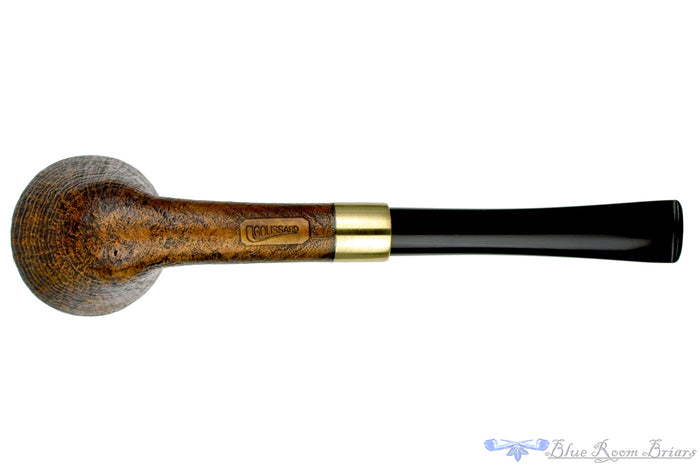 Blue Room Briars is proud to present this Charl Goussard Pipe Ring Blast Rhodesian with Brass