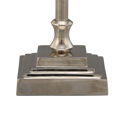Charlton Satin Silver Metal Table Lamp Base 11x11x33cm