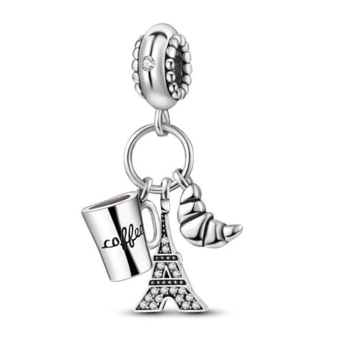 Charm Café Torre Eiffel Croissant París - palacecharacters