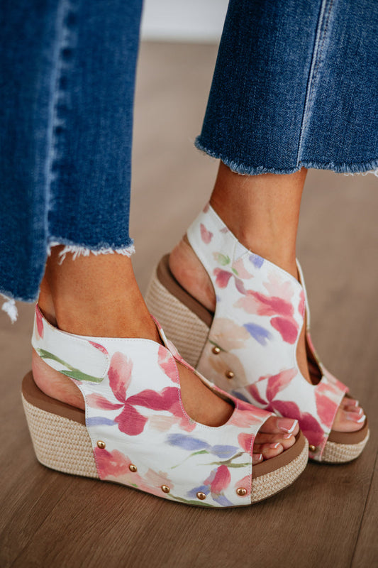 Check It Out Wedges - Floral