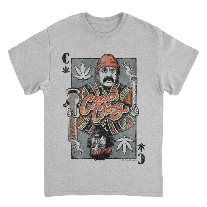 Cheech & Chong Playing Card King Character Distressed T-Shirt