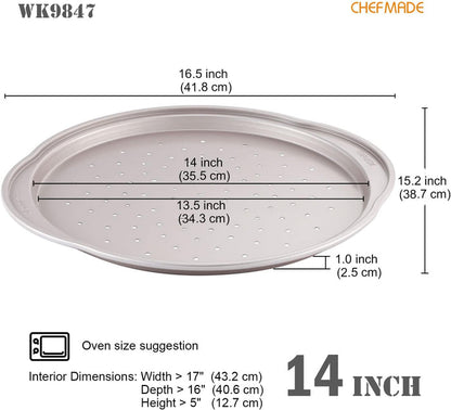 CHEFMADE WK9847 NonStick Pizza Crispen Pan 14in