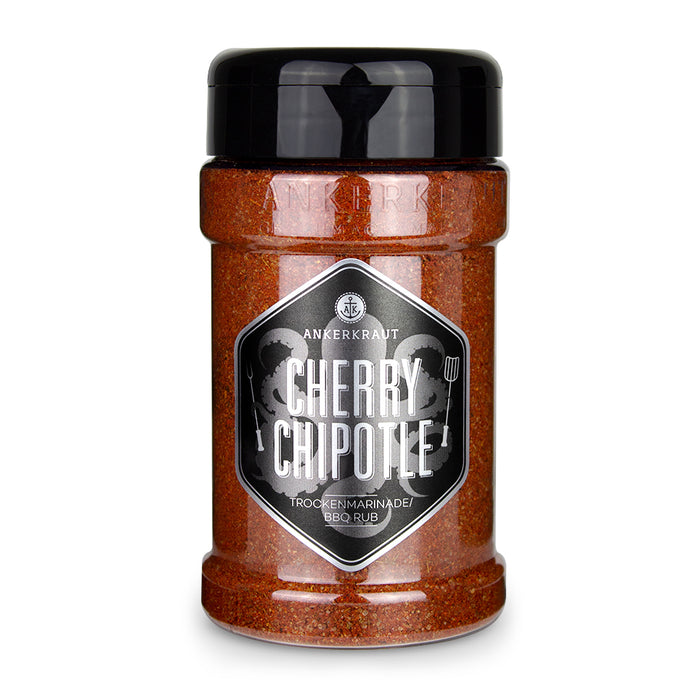 Ankerkraut Cherry Chipotle im Gewürzstreuer vor weißem Hintergrund.