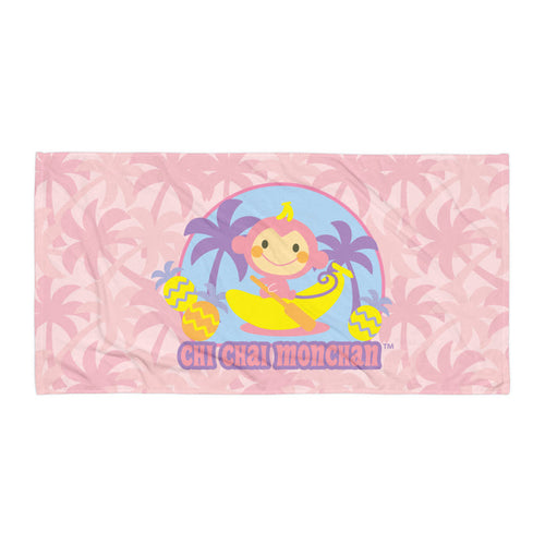 Chi Chai Monchan Pink Palms Beach Towel Home Goods Printful Default Title