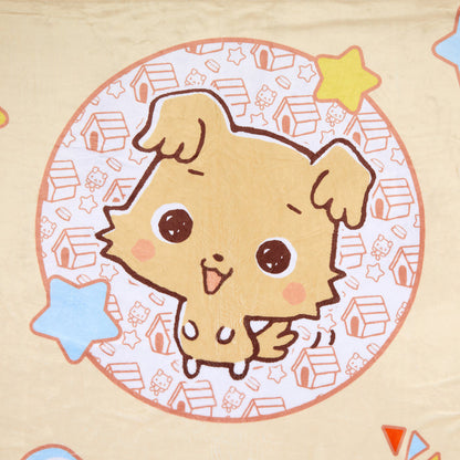 Chibimaru Cheerful Pup Throw Blanket Home Goods Printful