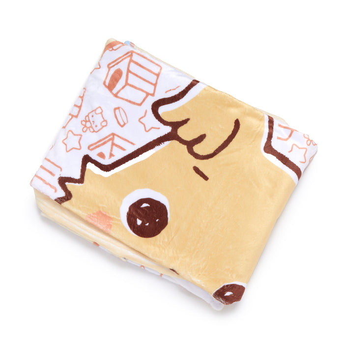 Chibimaru Cheerful Pup Throw Blanket Home Goods Printful