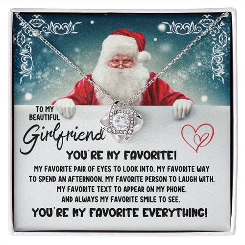 Christmas Gift For Girlfriend, The Love Knot Necklace: You're My Favorite!