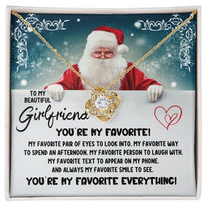 Christmas Gift For Girlfriend, The Love Knot Necklace: You're My Favorite!