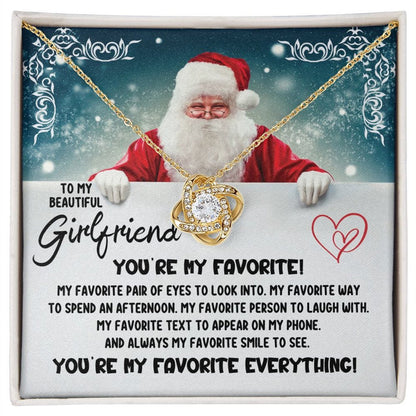 Christmas Gift For Girlfriend, The Love Knot Necklace: You're My Favorite!