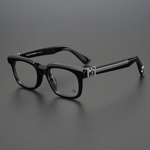 Chrome Hearts Silver Black Glasses – sunglasses front view
