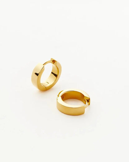 Chubby Tunnel Huggies | 18ct Gold Plated Earrings Missoma