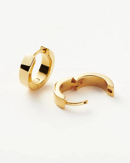 Chubby Tunnel Huggies | 18ct Gold Plated Earrings Missoma
