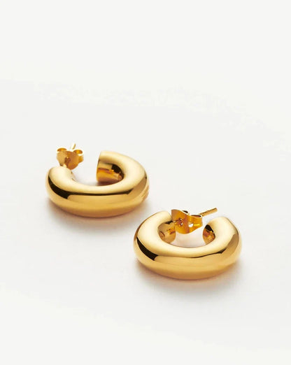 Medium Chubby Hoop Earrings | 18ct Gold Plated Earrings Missoma