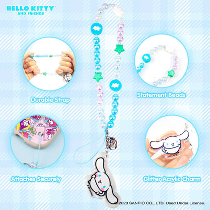 Cinnamoroll Beaded Charm Mobile Phone Wrist Strap Accessory HAMEE