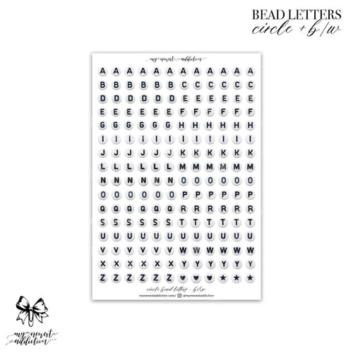 Circle Bead Letters