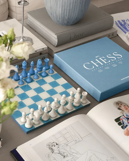 CLASSIC- CHESS, DUSTY BLUE