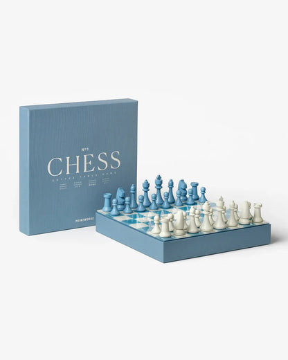 CLASSIC- CHESS, DUSTY BLUE