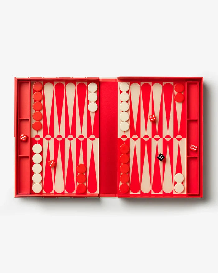CLASSIC-ART OF BACKGAMMON, RED/CREAM