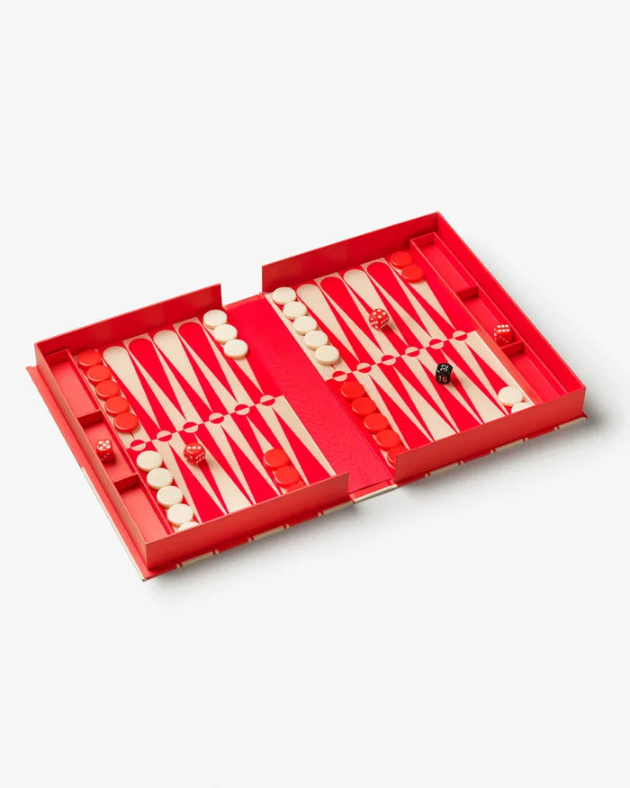 CLASSIC-ART OF BACKGAMMON, RED/CREAM