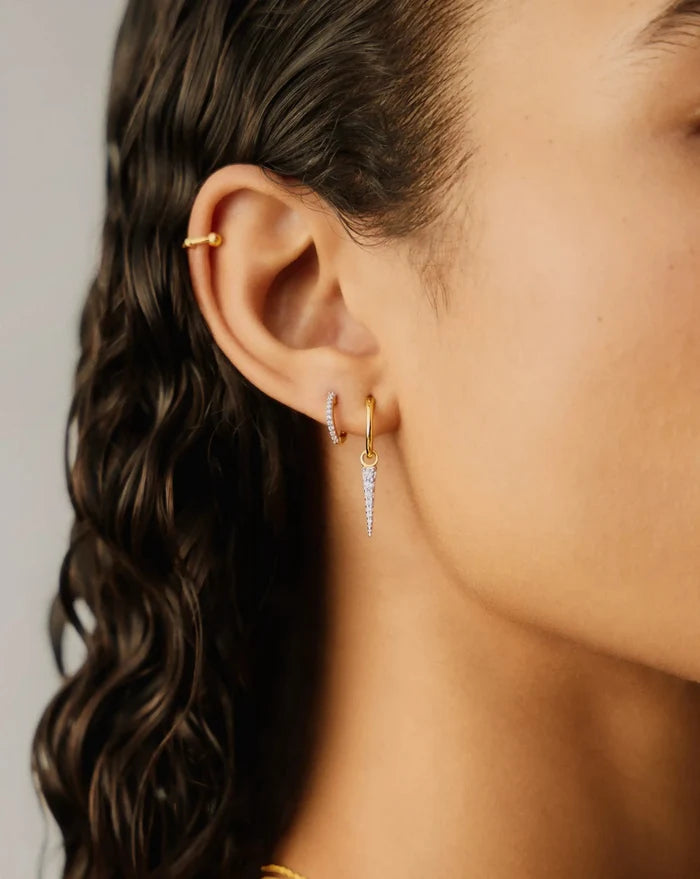 Classic Pave Huggies | 18ct Gold Vermeil/Cubic Zirconia Earrings Missoma