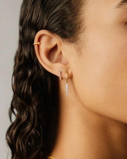 Classic Pave Huggies | 18ct Gold Vermeil/Cubic Zirconia Earrings Missoma