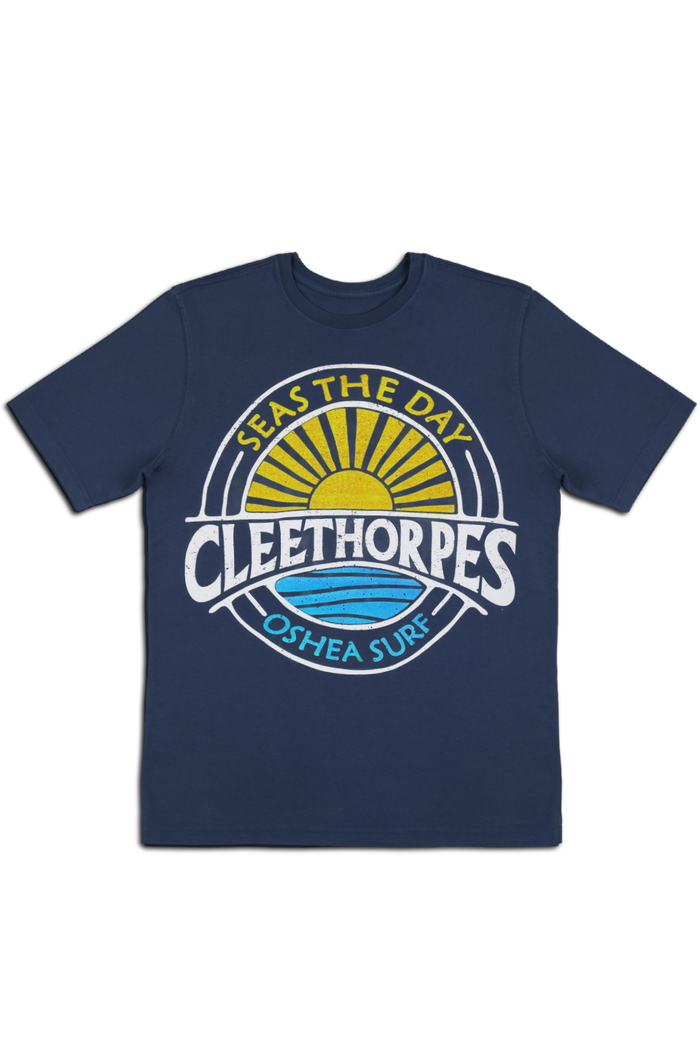 Cleethorpes Seas The Day -Navy T-Shirt