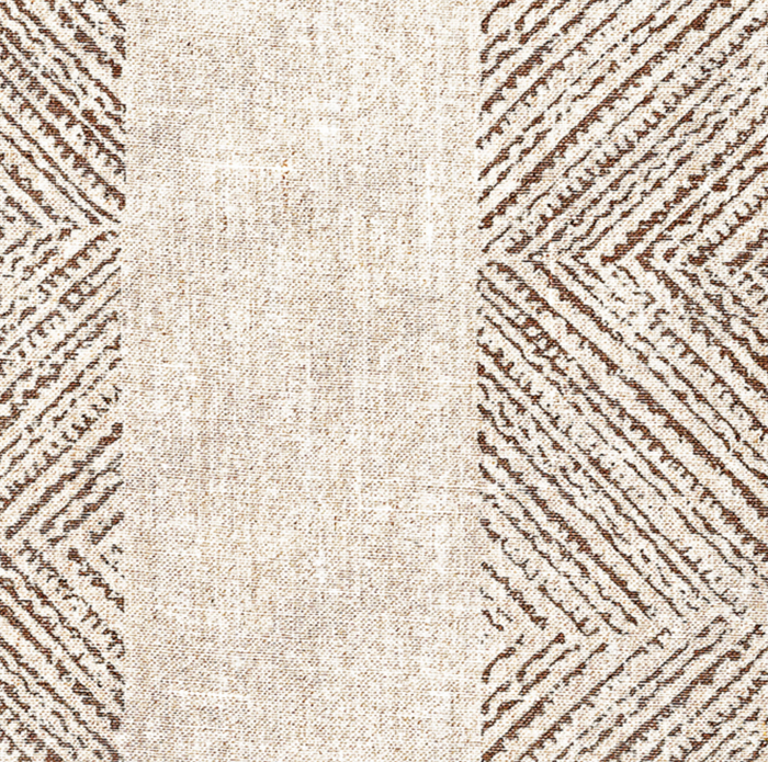 Clipperton Stripe Pillow Cover in Brown on Natural, Thibaut Pillows