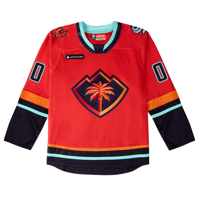 Coachella Valley Firebirds Customized CCM Youth Red Alert Jersey