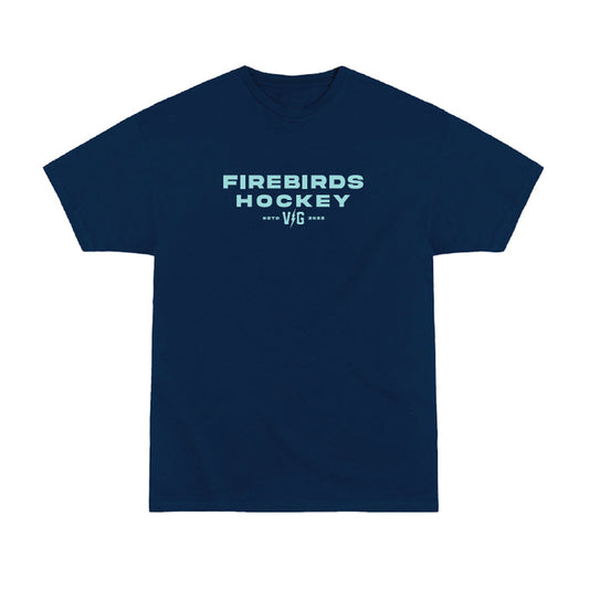 Coachella Valley Firebirds VGHC Firebirds Hockey Navy Tee