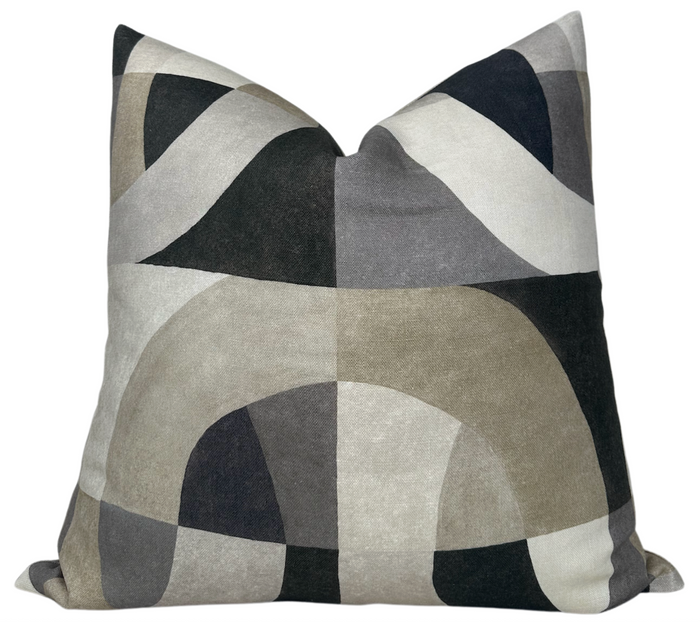 Colonnade Pillow Cover in Onyx, Kelly Wearstler Textiles