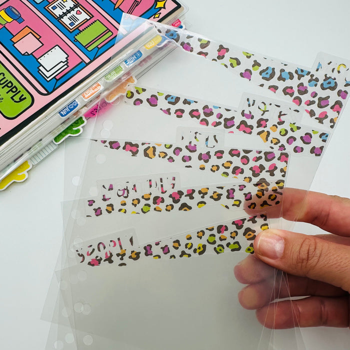 Colorful Leopard Dividers - TOP TABS