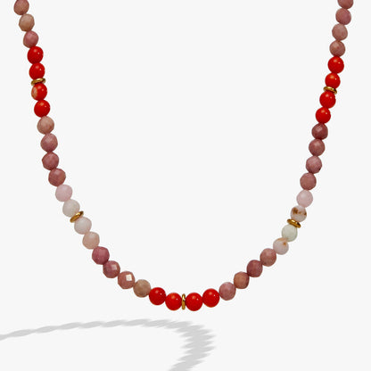 Coral Ombre Semi-Precious Beaded Necklace