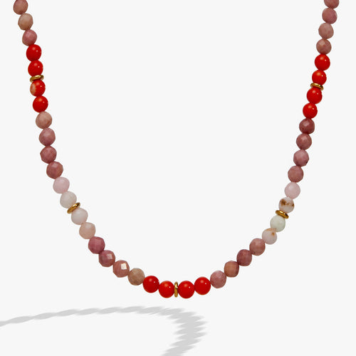 Coral Ombre Semi-Precious Beaded Necklace