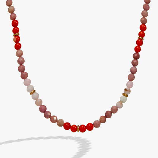 Coral Ombre Semi-Precious Beaded Necklace