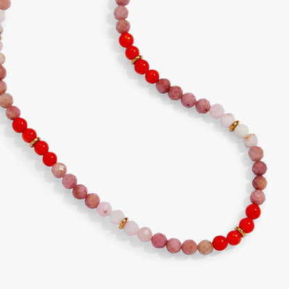 Coral Ombre Semi-Precious Beaded Necklace