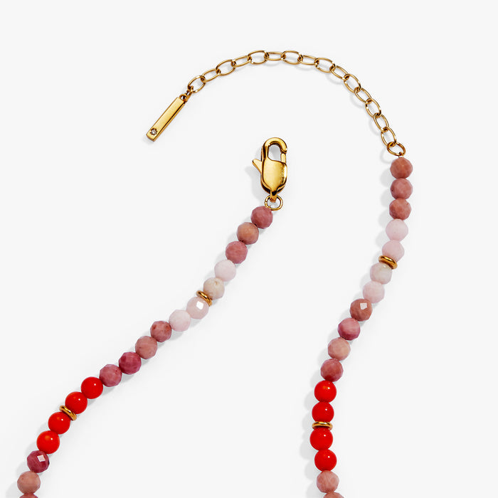 Coral Ombre Semi-Precious Beaded Necklace