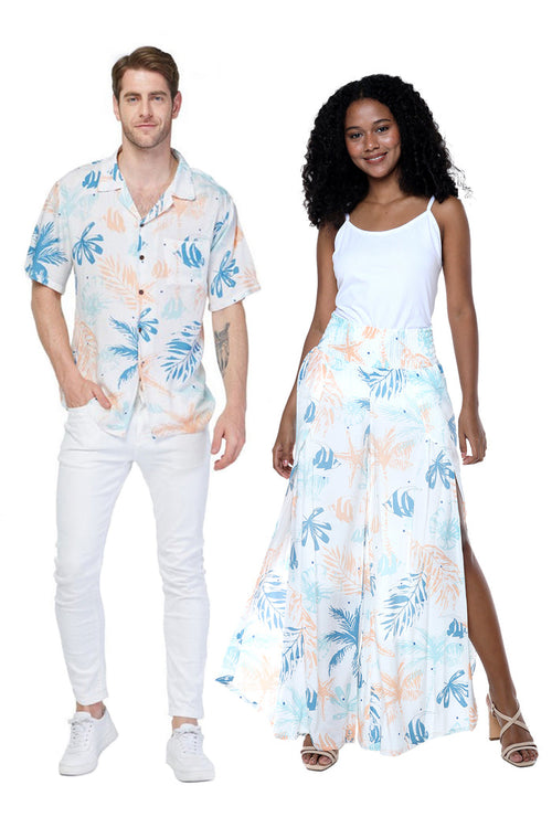 Couple Niihau Set in Sandy Beach White