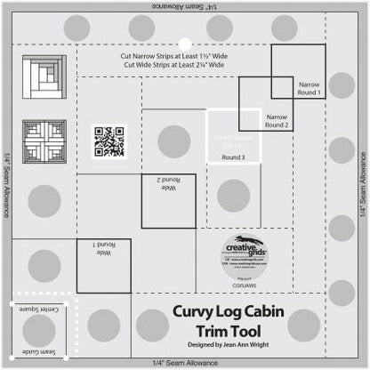 Creative Grids Curvy Log Cabin Ruler