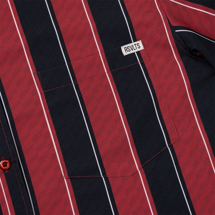 RSVLTS RSVLTS Short Sleeve Shirt Club Collection  "Red Stripes"_ KUNUFLEX Short Sleeve Shirt Club Collection  "Red Stripes"_ KUNUFLEX Short Sleeve Shirt