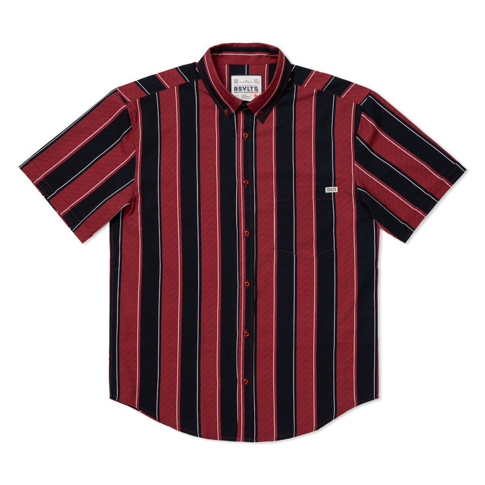 RSVLTS RSVLTS Short Sleeve Shirt Club Collection  "Red Stripes"_ KUNUFLEX Short Sleeve Shirt Club Collection  "Red Stripes"_ KUNUFLEX Short Sleeve Shirt