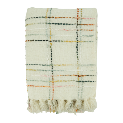 CROSSHATCH THROW MULTI 50X60