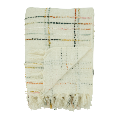 CROSSHATCH THROW MULTI 50X60